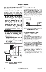 Preview for 12 page of FMI Vantage Hearth VFC24NR Owner'S Operation And Installation Manual