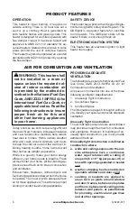 Preview for 6 page of FMI Vantage Hearth VUL24ND Owner'S Operation And Installation Manual