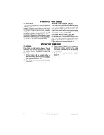 Preview for 4 page of FMI VFF-32H-AKA Owner'S Operation And Installation Manual