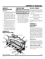 Preview for 3 page of FMI VFP18R Owner'S Operation And Installation Manual