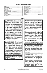 Preview for 2 page of FMI VSGF28NTF Operation And Installation Manual