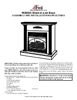 Preview for 1 page of FMI W26GO MANTEL Assembly And Installation Instructions