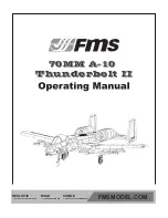 FMS 70 MM A-10 THUNDERBOLT II Operating Manual preview