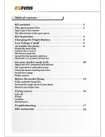 Preview for 3 page of FMS 800mm Fox Operating Manual