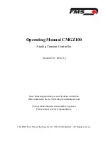 FMS CMGZ100 Operating Manual preview