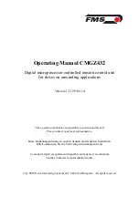 FMS CMGZ432 Operating Manual preview