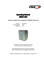 FMS EMGZ 490 Operating Manual preview