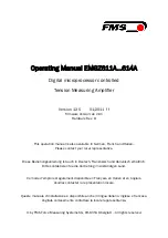 FMS EMGZ Series Operating Manual предпросмотр