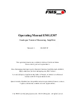 Предварительный просмотр 1 страницы FMS EMGZ307 Operating Manual