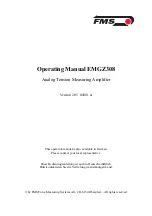 Предварительный просмотр 1 страницы FMS EMGZ308 Operating Manual