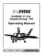 Предварительный просмотр 1 страницы FMS F-35 lightning V2 Operating Manual