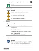 Preview for 5 page of FMT Swiss AG 23 190 Operating Instructions And Safety Notes