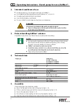 Предварительный просмотр 4 страницы FMT Swiss AG AdBlue 13 040 Operating Instructions And Safety Notes