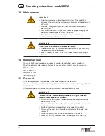 Preview for 24 page of FMT Swiss AG mobiSERVE Operating Instructions And Safety Notes