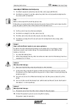 Предварительный просмотр 7 страницы FMT Swiss AG PREMAxx Operating Instructions Manual