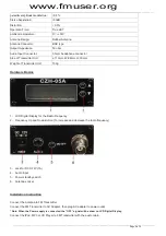 Предварительный просмотр 4 страницы FMUser CZH-05A V1.2 User Manual