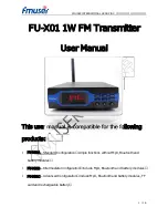 Предварительный просмотр 1 страницы FMUser FU-X01 User Manual