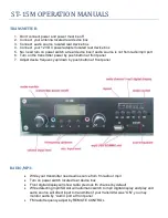 FMUser ST-15M Operation Manual предпросмотр