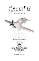 FoamFly Gremlin Instruction Manual preview