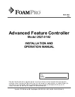 Preview for 1 page of FoamPRO 2527-0142 Installation And Operation Manual