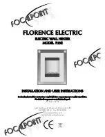 Focal Point FLORENCE ELECTRIC P23E Installation And User Instructions Manual preview