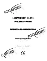 Preview for 1 page of Focal Point LULWORTH LPG Installation And User Instructions Manual