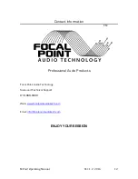 Предварительный просмотр 12 страницы Focal Point MPA-2 Operating Manual