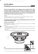 Preview for 1 page of Focal Access Coaxial 100 CA1 User Manual