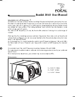 Предварительный просмотр 5 страницы Focal BOMBA 20 A1 User Manual