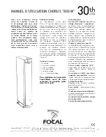 Preview for 5 page of Focal CHORUS 826 W User Manual