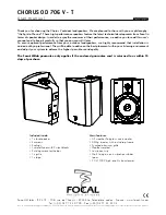 Preview for 1 page of Focal Chorus OD 706 V User Manual