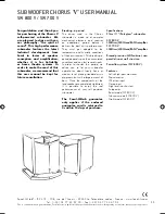 Предварительный просмотр 11 страницы Focal CHORUS V - SUBWOOFERS SW 800 V & SW 700 V User Manual