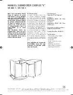 Предварительный просмотр 17 страницы Focal CHORUS V - SUBWOOFERS SW 800 V & SW 700 V User Manual