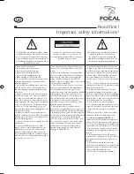 Предварительный просмотр 2 страницы Focal CUB2 User Manual