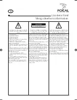 Предварительный просмотр 9 страницы Focal CUB2 User Manual