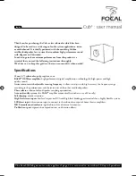 Предварительный просмотр 11 страницы Focal CUB2 User Manual