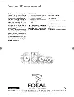 Focal CUSTOM 100 Manual preview