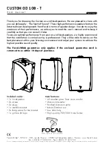 Focal Custom OD 108 - T User Manual preview