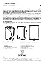 Preview for 6 page of Focal Custom OD 108 - T User Manual