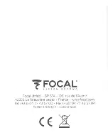 Preview for 8 page of Focal ELEGIA User Manual