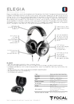 Preview for 9 page of Focal ELEGIA User Manual