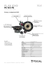 Предварительный просмотр 9 страницы Focal FLAX EVO PC 165 FE User Manual