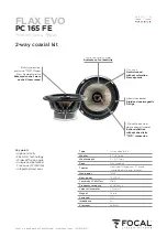 Предварительный просмотр 12 страницы Focal FLAX EVO PC 165 FE User Manual