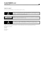 Preview for 4 page of Focal FLEX POWER 2120 User Manual