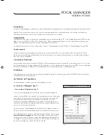 Предварительный просмотр 16 страницы Focal FOCAL MANAGER User Manual