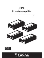 Preview for 1 page of Focal FPX Premium User Manual