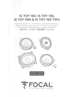 Preview for 1 page of Focal IC TOY 165 User Manual