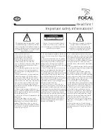 Preview for 2 page of Focal iCub User Manual