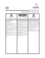 Preview for 9 page of Focal iCub User Manual