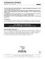 Предварительный просмотр 2 страницы Focal Integration IS 200 User Manual